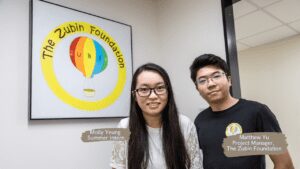 Group photo of the summer intern, Molly Yeung, and her supervisor, Matthew Yu
